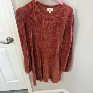 If she loves Terracotta Ribbed Velvet dress